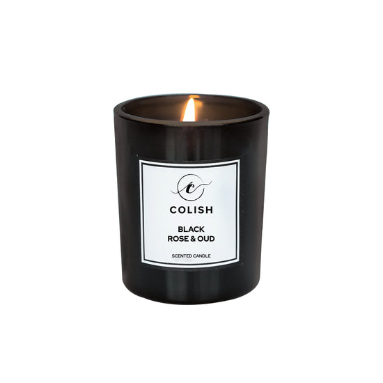 Load image into Gallery viewer, BLACK ROSE &amp;amp; OUD SCENTED CANDLE
